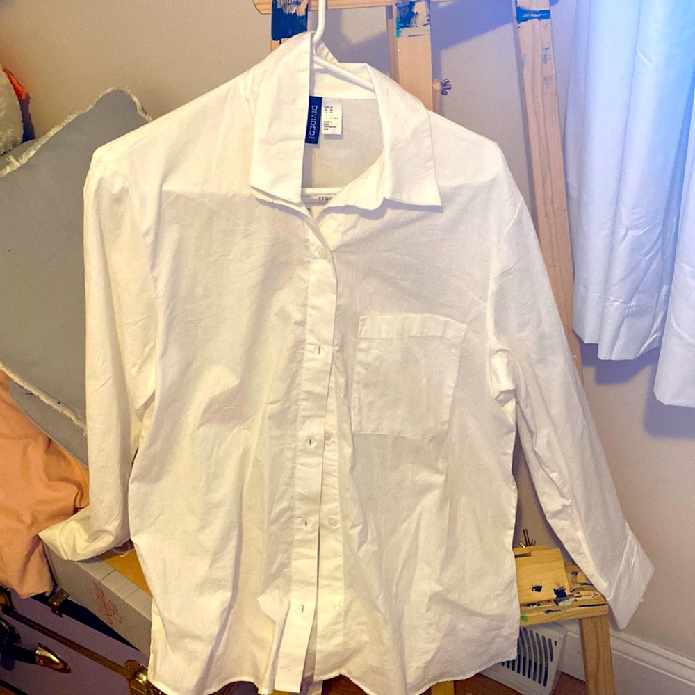 White button up mens shirt